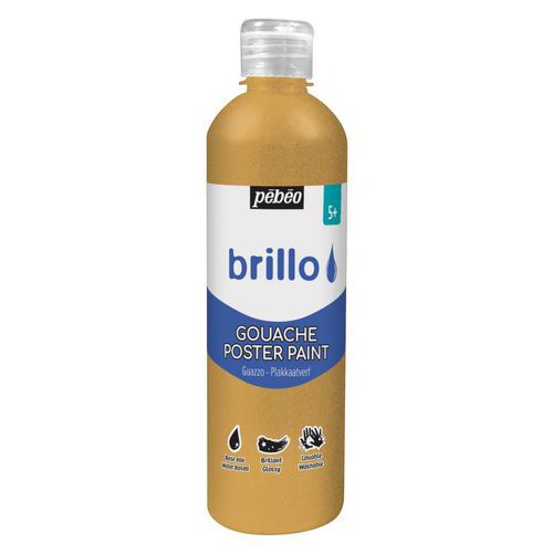 Flacon 500ml Gouache Brillante Brillo Pebeo - Or