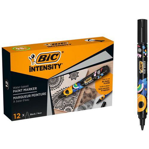 Marqueur Peinture Bic Intensity - Multisurfaces - Noir