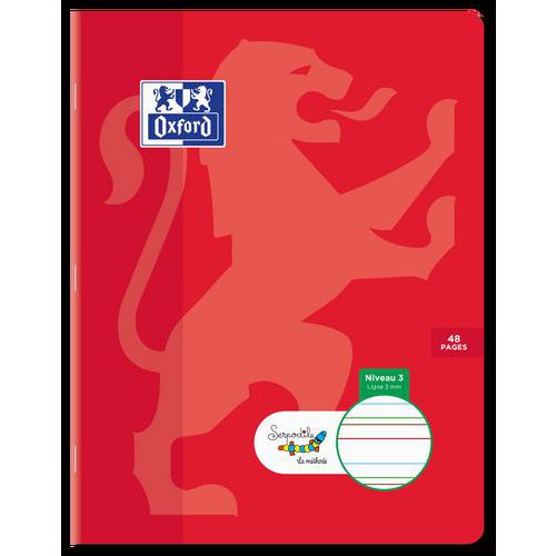 Cahier Dys 48p 17x22 90g Interlig 3mm 4 Lign 4 Coul