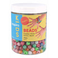 Bocal 200g Perles Plastique Rondes 8mm À Pois Argenté Scintillantes