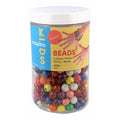 Bocal 400 perles plastiques couleurs décor doré Ø 9mm - Innspiro