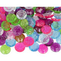 Poch 120 Cabochons Plastique Pailleté Ø 18mm