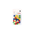 Sachet 30 Perles Bois Rondes Multicolores Ø15mm