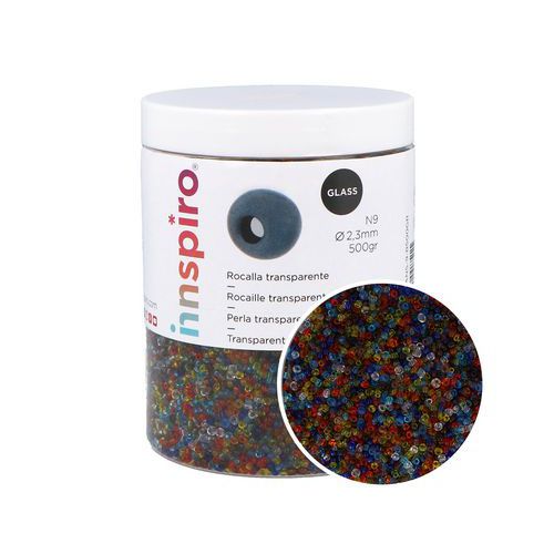 Boîte de 500 g perles de rocaille multicolores Ø 2,3 mm - Innspiro