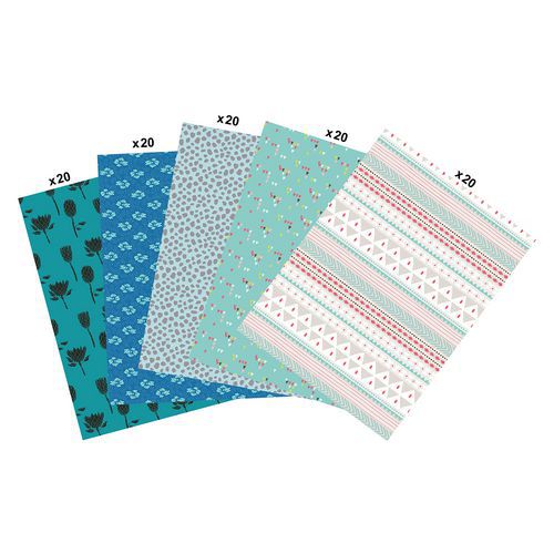 Maxi Pack 100 Feuilles Decopatch - Bleu