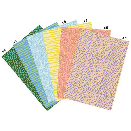 Pochette 30 feuilles animaux - Decopatch