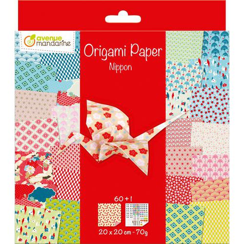 Papier Origami, Nippon, 20 x 20 cm, 60F, 70g (6+)