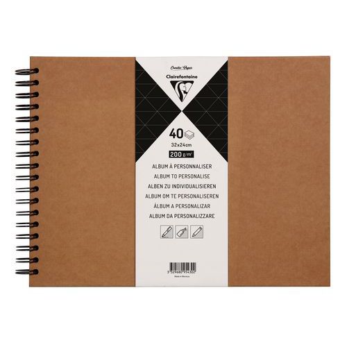 Album Kraft à décorer 40 feuilles 200g - Clairefontaine