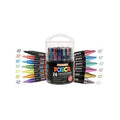 Seau 26 markers peinture couleurs festives + masques - Posca