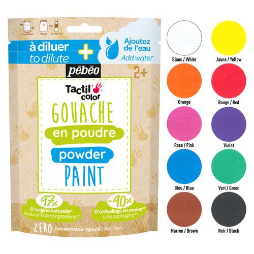 Set 10 sachets 180g gouache poudre - Pébéo