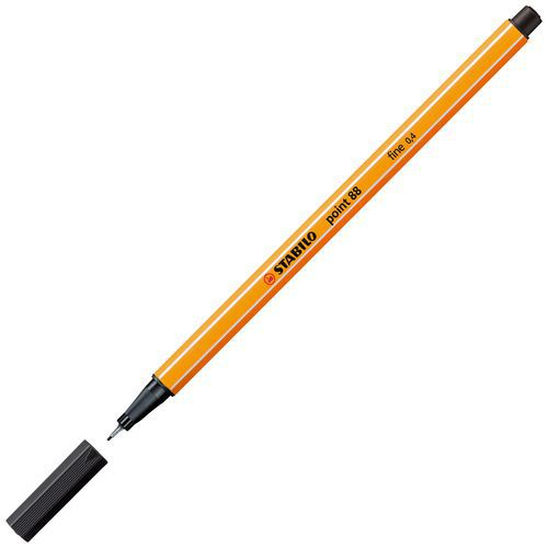 Stylo-feutre Pte Fine Métal Ø 04mm Noir Stabilo Point 88