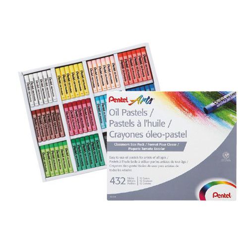 Coffret De 432 Pastels À L'huile Initiation Ø 8 Mm