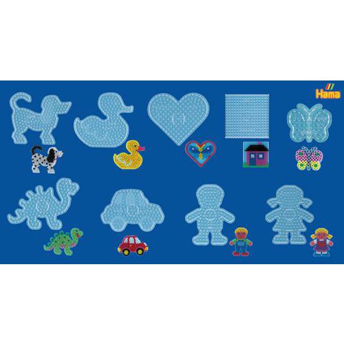 Assortiment De 9 Plaques Transparentes Hama Maxi