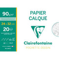 Pochette 20 feuilles papier calque 24x32 90g - Clairefontaine
