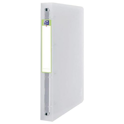 Classeur PP recyclé translucide A4 dos 40mm 4 anneaux Ø 30mm - Oxford