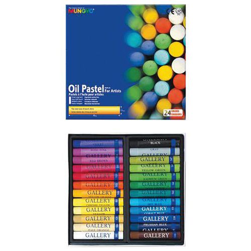 Boite 24 pastels artist taille standard 71 mm Ø 11 mm - Mungyo