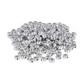 Bocal 1200 perles plastique lettres dia7mm trou1.2mm argent