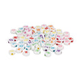 Bocal 1200 Perles Plastique Lettres Dia7mm Trou1.2mm Couleur
