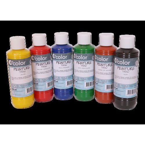 Peinture tissu - Coffret carton 6x250 ml