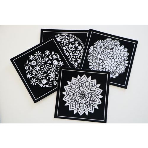 Set De 4 Cartes Velours - Mandalas