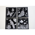Set De 4 Cartes Velours - Animaux