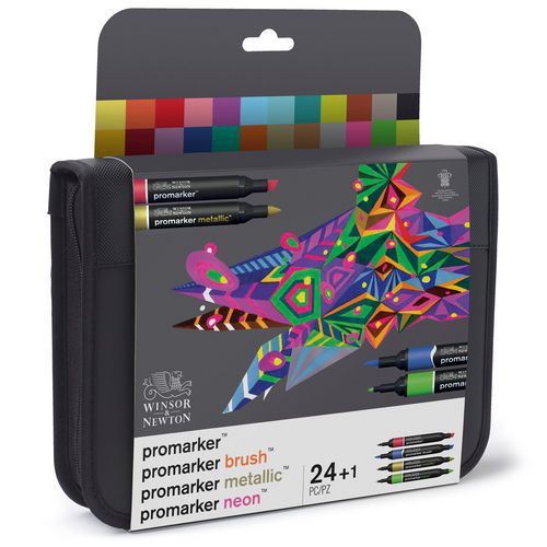 Trousse 24 Promarkers Assortis Double Pointe