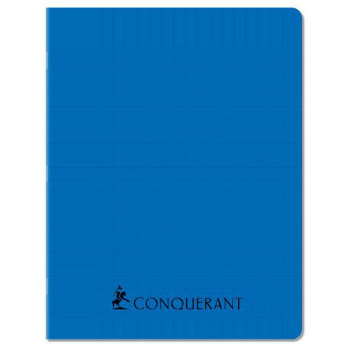Cahier agrafé 17 x 22 cm 96p séyès 70g PP bleu