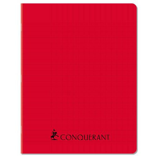 Cahier Agrafé 17 X 22 Cm 96p Séyès 70g Pp Rouge