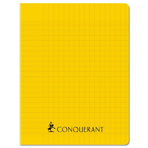 Cahier agrafé 17 x 22 cm 96p séyès 70g PP jaune