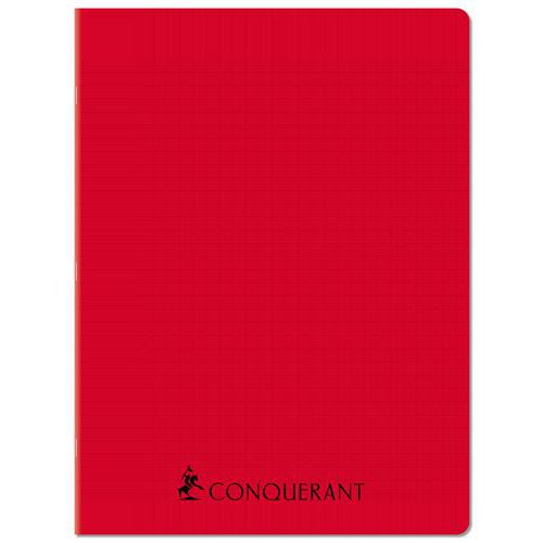 Cahier Agrafé 24 X 32 Cm 96p Séyès 70g Pp Rouge