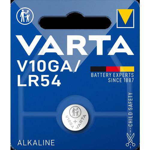 Pile bouton pour calculatrice alcaline LR54 - Varta