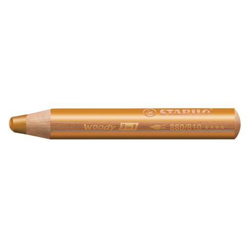 Crayon multi-talents STABILO woody 3in1 - or