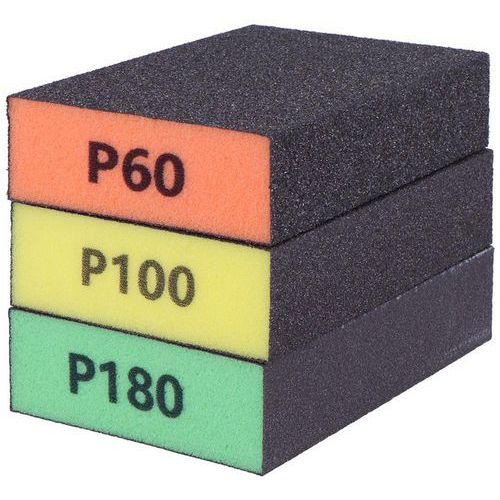 Set 3 blocs mousse abrasifs flexible grain - Innspiro