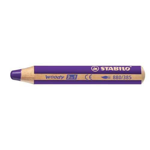 Crayon couleur Ø mine 10mm violet Stabilo Woody