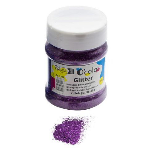 Pot Paillettes Biodégradables Ultrafines 100g Violet