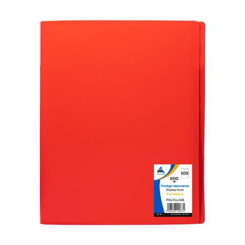 Reliure plastique 100 volets A4 - rouge