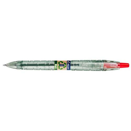 Stylo bille rétractable B2P Ecoball - rouge