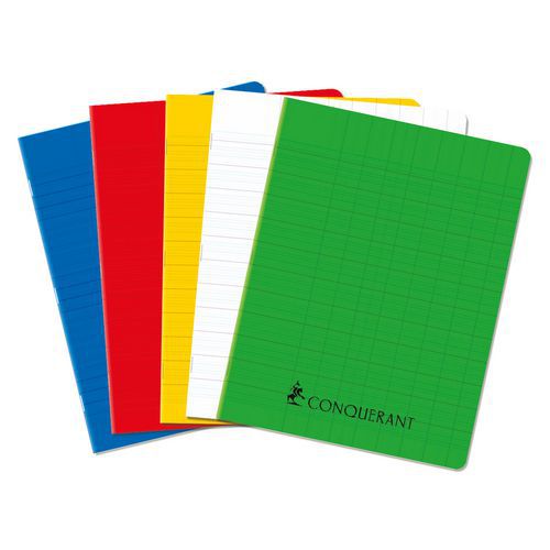 Cahier agrafé 17 x 22 cm 96p séyès 70g PP - Conquérant