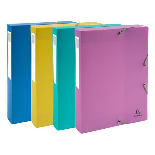 Chemise Box Forever Young plastique recyclé 40 mm 25x33 cm - Exacompta