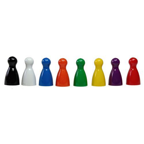 Lot de 8 pions en plastique