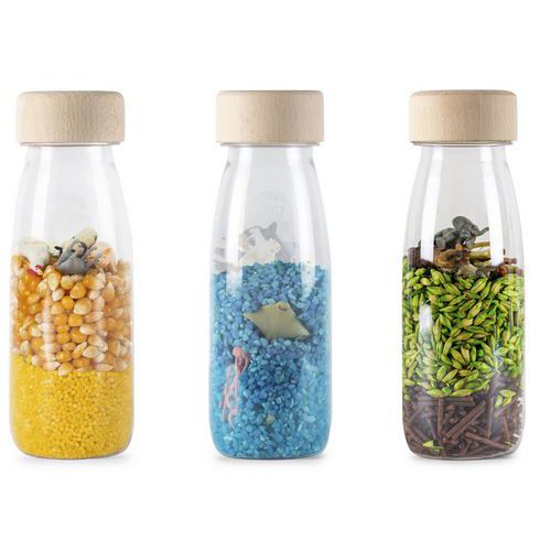 Lot 3 bouteilles sensorielles spy nature