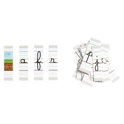 Lettres cursives lignées magnétiques grand format
