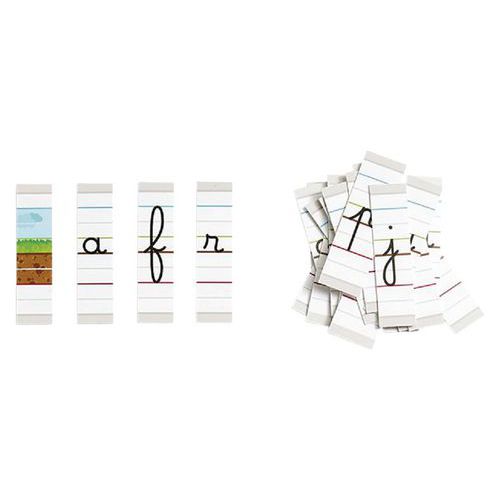 Lettres cursives lignées magnétiques grand format - Nathan