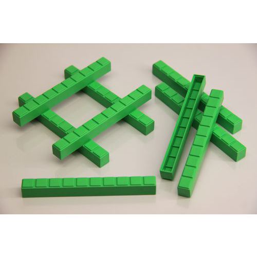 Bâtons Des Dizaines Vert X50