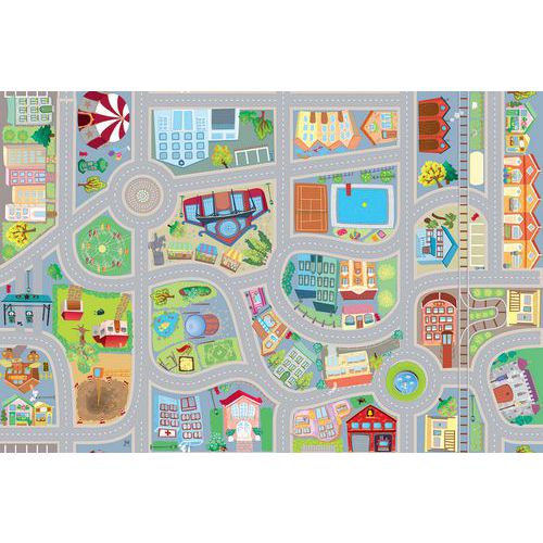 Tapis de jeu la ville vinyle 1x1,50m - Achoka