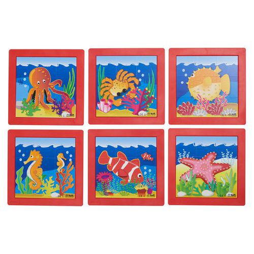 Puzzles plastique animaux marins (9 pièces) - Rolf