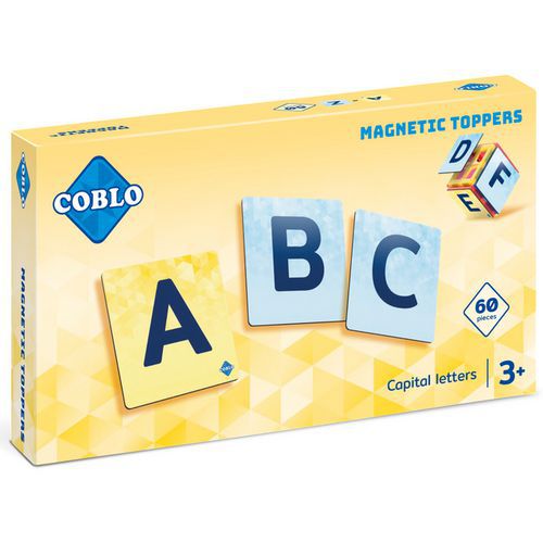 Pièces magnétiques lettres majuscules (60 pièces) - Coblo
