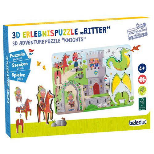 Puzzle bois 3D chevalier - Béléduc