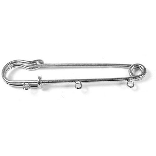 Sachet 10 épingles kilt argentées 3 anneaux - Inspiro