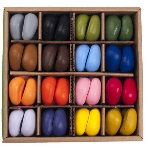 Lot de 64 Boite 64 crayons de cire - Crayon Rocks